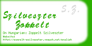 szilveszter zoppelt business card